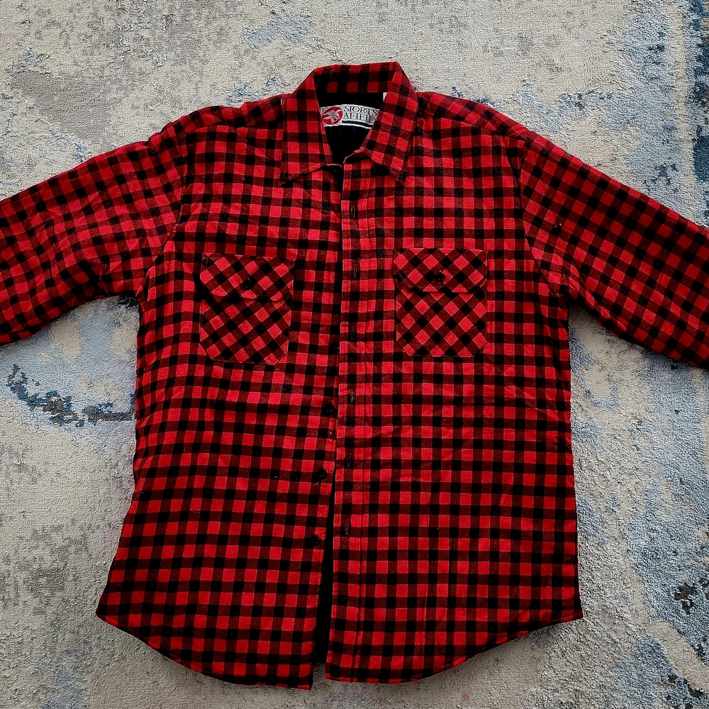 Red and Black Checkered Men's Lightweight Jacket. Brand New, Never Worn No Tags.